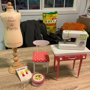 18" doll sewing kit with mannequin